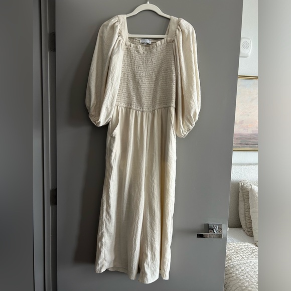 Ivy City Co Arianna Jumpsuit; Size M; Cream - Picture 1 of 13